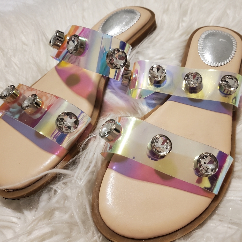 BP rhinestone sandals.